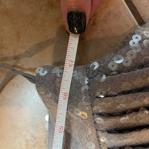 Brandon Maxwell Metallic Silver A-Line Skirt - Picture 3 of 5